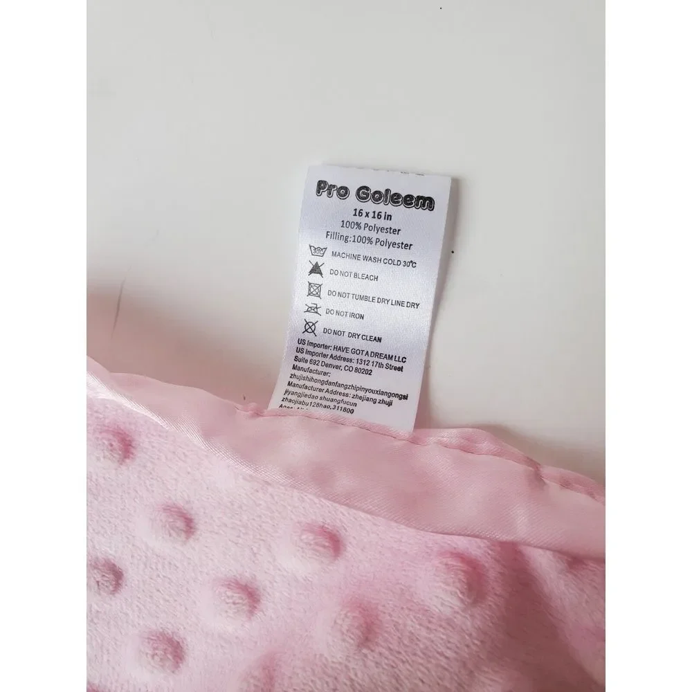 Pink Minky Dot Bunny Rabbit Security‎ Blanket Satin Trim Satun Lovey 16